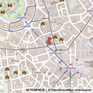 Mappa Via Dante,  4, 20121 Milano, Milano (Lombardia)
