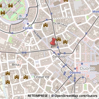 Mappa Via Dante, 4, 20121 Milano, Milano (Lombardia)
