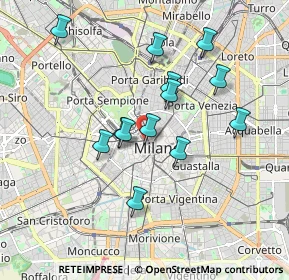 Mappa Via Dante angolo, 20121 Milano MI, Italia (1.61846)