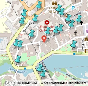 Mappa Vicolo Ospedale, 10015 Ivrea TO, Italia (0.1445)