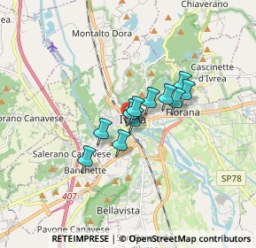 Mappa Vicolo Ospedale, 10015 Ivrea TO, Italia (1.01727)