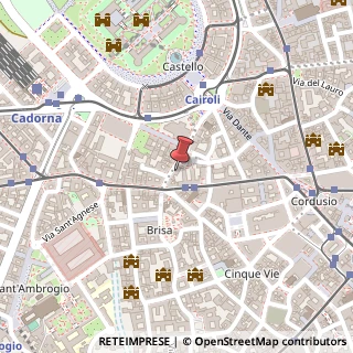 Mappa Via San Giovanni sul Muro, 17, 20121 Milano, Milano (Lombardia)