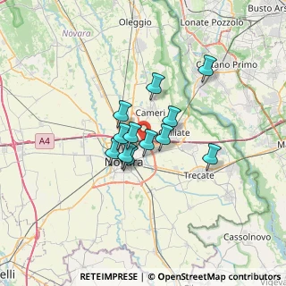 Mappa Via Giorgio Biancalani, 28100 Novara NO, Italia (4.37667)