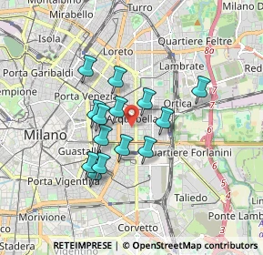 Mappa Via Gian Battista Nazari, 20129 Milano MI, Italia (1.34)