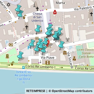 Mappa Piazza Vittorio Emanuele I, 10015 Ivrea TO, Italia (0.015)