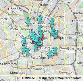 Mappa Via San Pietro All'Orto, 20121 Milano MI, Italia (1.254)