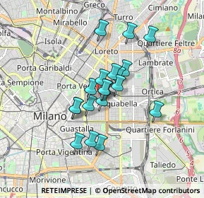 Mappa Via Castel Morrone, 20129 Milano MI, Italia (1.24737)