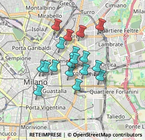 Mappa Via Castel Morrone, 20129 Milano MI, Italia (1.24556)