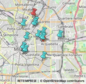 Mappa Via Castel Morrone, 20129 Milano MI, Italia (1.44929)