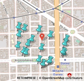 Mappa Via Castel Morrone, 20129 Milano MI, Italia (0.25)