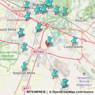 Mappa Via Guglielmo Marconi, 25010 Borgosatollo BS, Italia (5.6655)