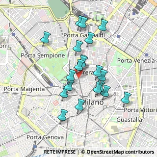 Mappa Via Giuseppe Sacchi, 20121 Milano MI, Italia (0.8015)