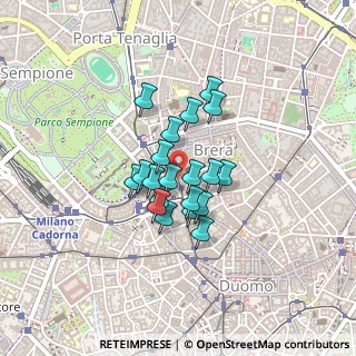 Mappa Via Giuseppe Sacchi, 20121 Milano MI, Italia (0.2805)