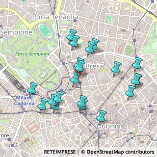 Mappa Via Giuseppe Sacchi, 20121 Milano MI, Italia (0.503)