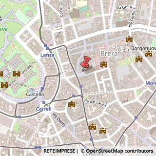 Mappa Piazza del Carmine,  4, 20121 Milano, Milano (Lombardia)