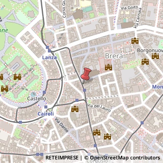 Mappa Via Ponte Vetero, 22, 20121 Milano, Milano (Lombardia)