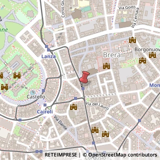 Mappa Via ponte vetero 14, 20121 Milano, Milano (Lombardia)