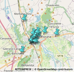 Mappa Via Cardinale Fietta, 10015 Ivrea TO, Italia (0.98412)