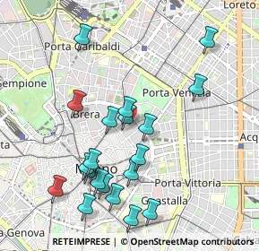 Mappa Via Gesù, 20121 Milano MI, Italia (1.0325)