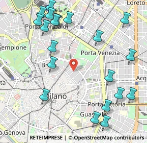 Mappa Via Gesù, 20121 Milano MI, Italia (1.3155)