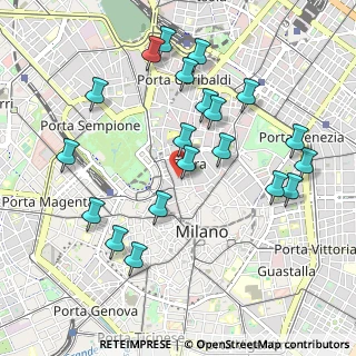 Mappa Via del Carmine, 20121 Milano MI, Italia (1.042)