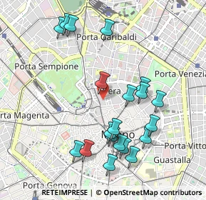 Mappa Via del Carmine, 20121 Milano MI, Italia (1.0335)
