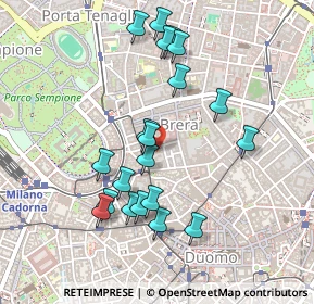 Mappa Via del Carmine, 20121 Milano MI, Italia (0.46)