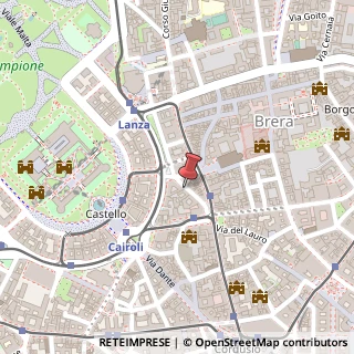 Mappa Via Giuseppe Sacchi, 7, 20121 Milano, Milano (Lombardia)