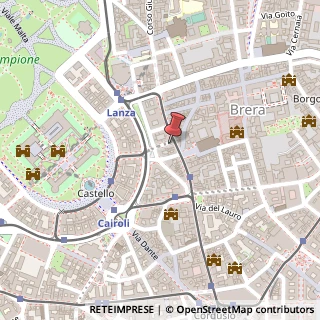 Mappa Via Arco, 1, 20121 Milano, Milano (Lombardia)