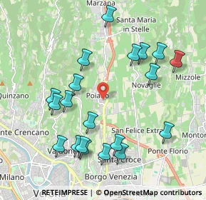 Mappa Piazza Penne Mozze, 37142 Poiano VR, Italia (2.134)