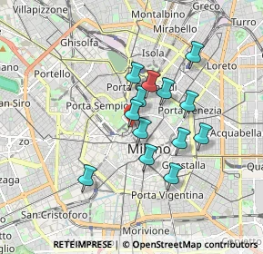 Mappa Via Quintino Sella, 20121 Milano MI, Italia (1.36769)