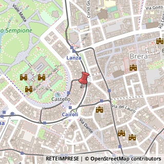 Mappa Foro Buonaparte, 68, 20121 Milano, Milano (Lombardia)