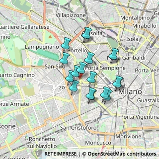 Mappa Via Michelangelo Buonarroti, Milano (1.39684)