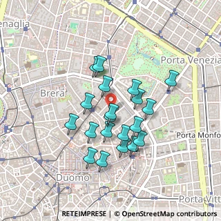 Mappa Via Santo Spirito, 20121 Milano MI, Italia (0.3705)