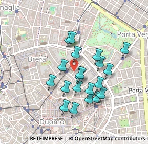 Mappa Via Borgospesso, 20121 Milano MI, Italia (0.3795)