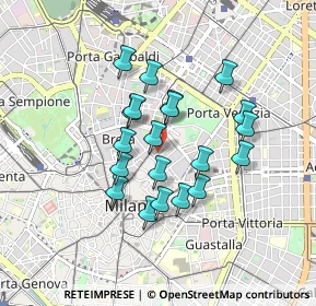 Mappa Via Borgospesso, 20121 Milano MI, Italia (0.7045)