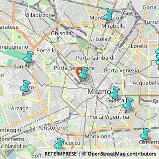 Mappa V.le Gadio, 20121 Milano MI, Italia (3.61429)
