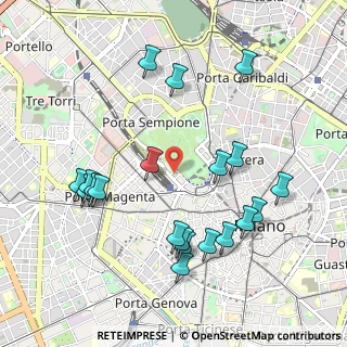 Mappa V.le Gadio, 20121 Milano MI, Italia (1.078)