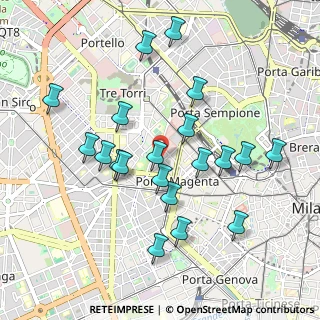 Mappa Via Mario Pagano, 20146 Milano MI, Italia (0.9445)