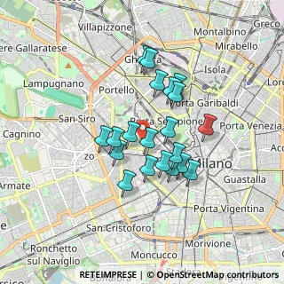 Mappa Via Mario Pagano, 20146 Milano MI, Italia (1.3535)