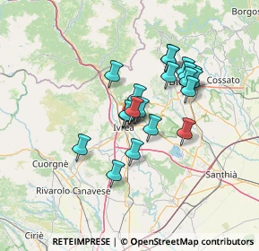 Mappa SORELLE RAMONDA, 10015 Ivrea TO, Italia (10.606)