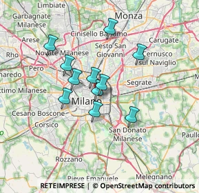 Mappa Via del Ruzzante, 20129 Milano MI, Italia (5.21545)