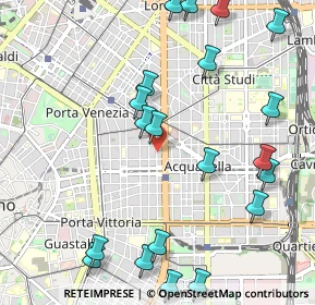 Mappa Via del Ruzzante, 20129 Milano MI, Italia (1.287)