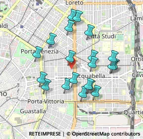 Mappa Via del Ruzzante, 20129 Milano MI, Italia (0.855)