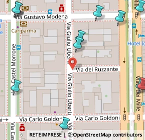 Mappa Via del Ruzzante, 20129 Milano MI, Italia (0.1265)