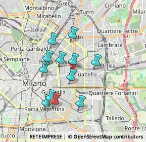 Mappa Via del Ruzzante, 20129 Milano MI, Italia (1.53583)