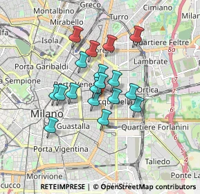 Mappa Via del Ruzzante, 20129 Milano MI, Italia (1.25889)