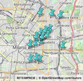 Mappa Via del Ruzzante, 20129 Milano MI, Italia (1.25316)