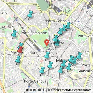 Mappa Piazza Castello, 20121 Milano MI, Italia (1.1595)