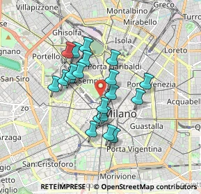 Mappa Piazza Castello, 20121 Milano MI, Italia (1.3795)